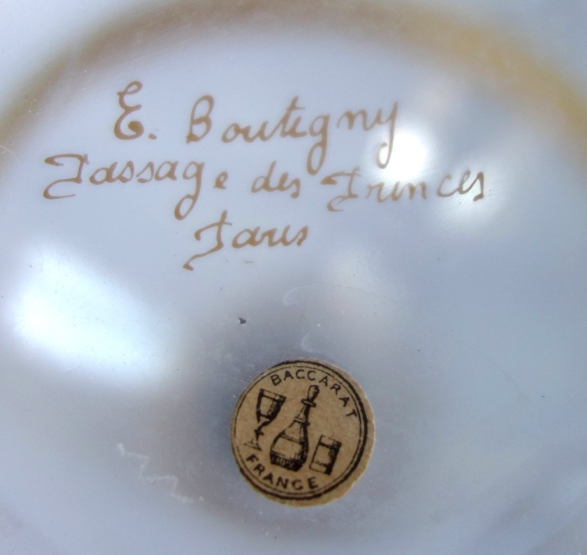 Baccarat And L. Boutigny In Paris — Fine Gold-plated Crystal Decanter — Paper Label-photo-6