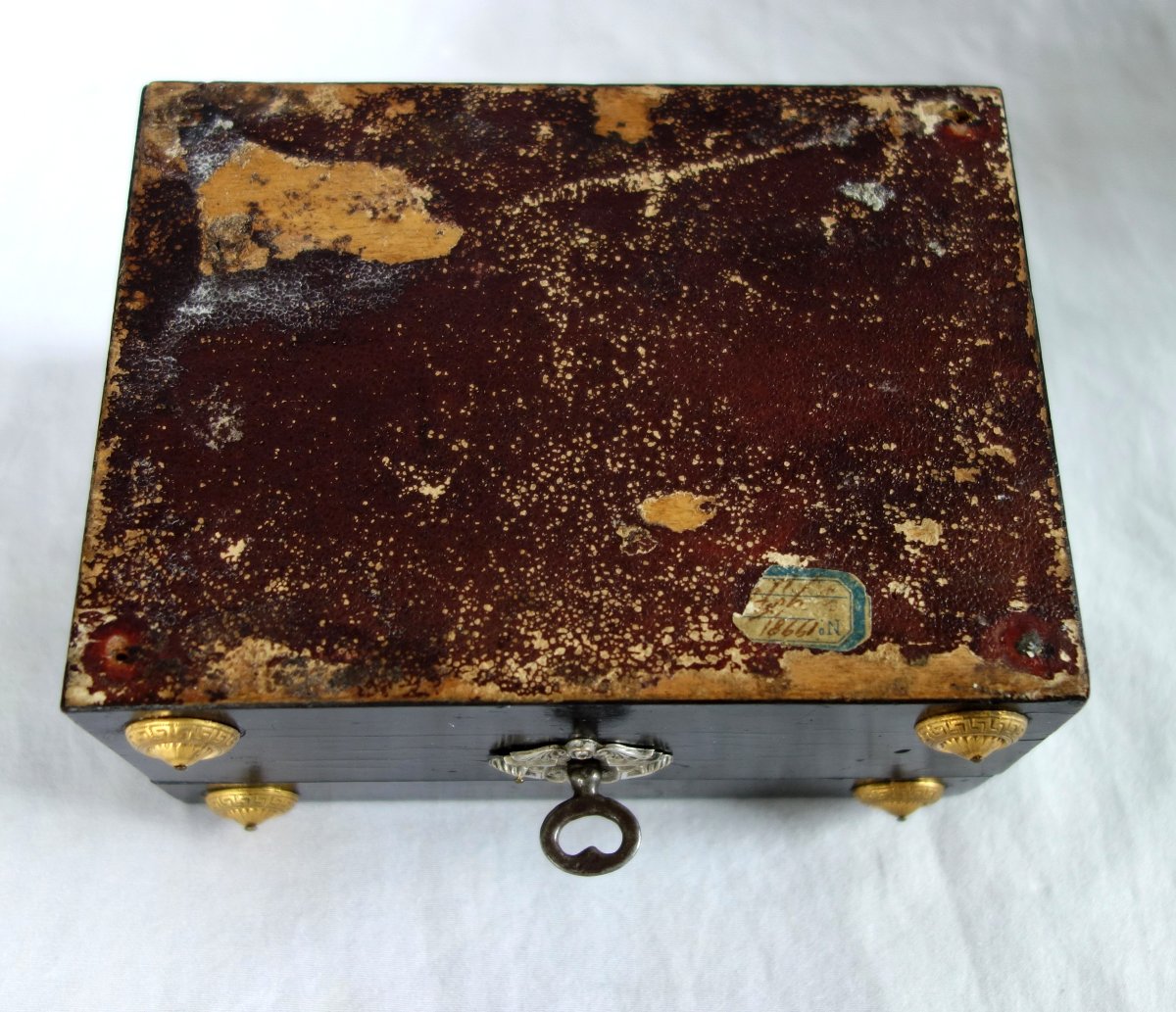 Coffret à bijoux Napoleon III en ébène bronze doré de style Néo Renaissance-photo-7