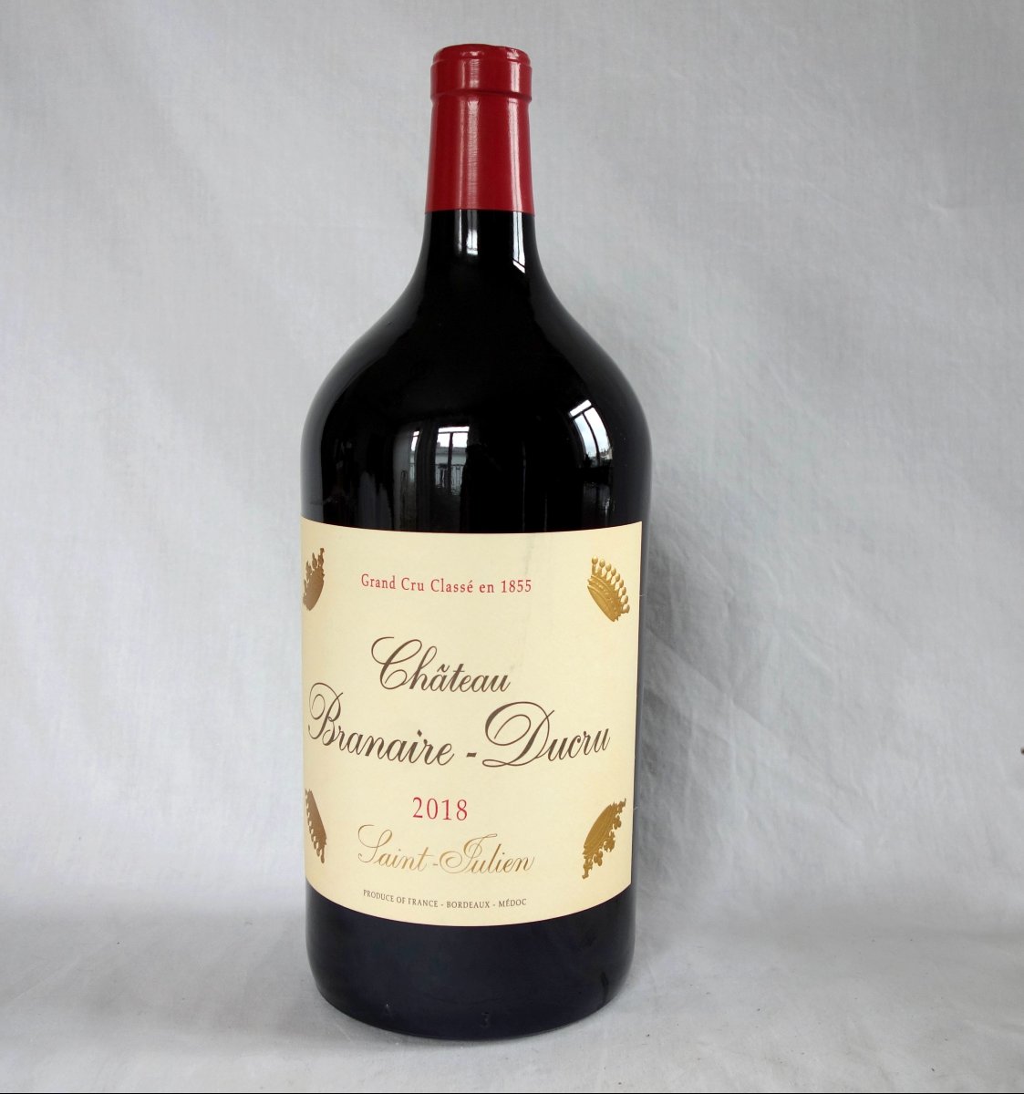 Bouteille Factice Jeroboam - Branaire Ducru 2018 4e Grand Cru Classé Saint Julien - décoration