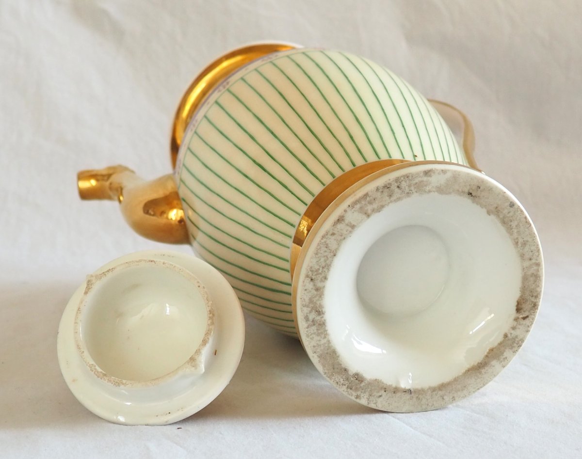 Coffee Pot, Porcelain From The Empire And Restoration Periods, Attributed To The Lebon Halley Manufactory -photo-5