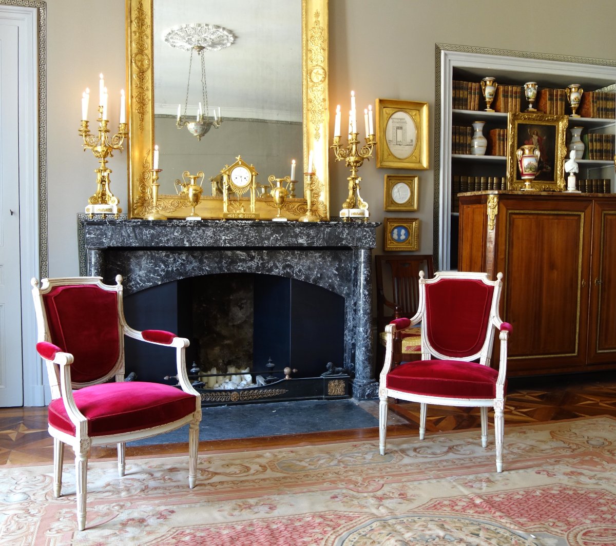 A Pair Of Important Gilded Bronze Candelabra Attributed To Denière, Based On Dugourc-photo-8