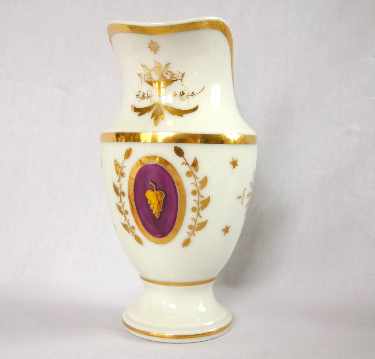 Empire-style Coffee Set For 10, Gilded Paris Porcelain  - 13 Pieces-photo-7