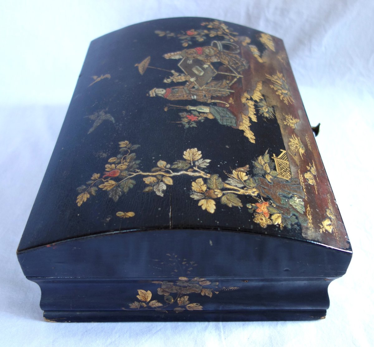 Martin Lacquer Wig Box - Japanese Lacquer Design - Louis XV Style-photo-4