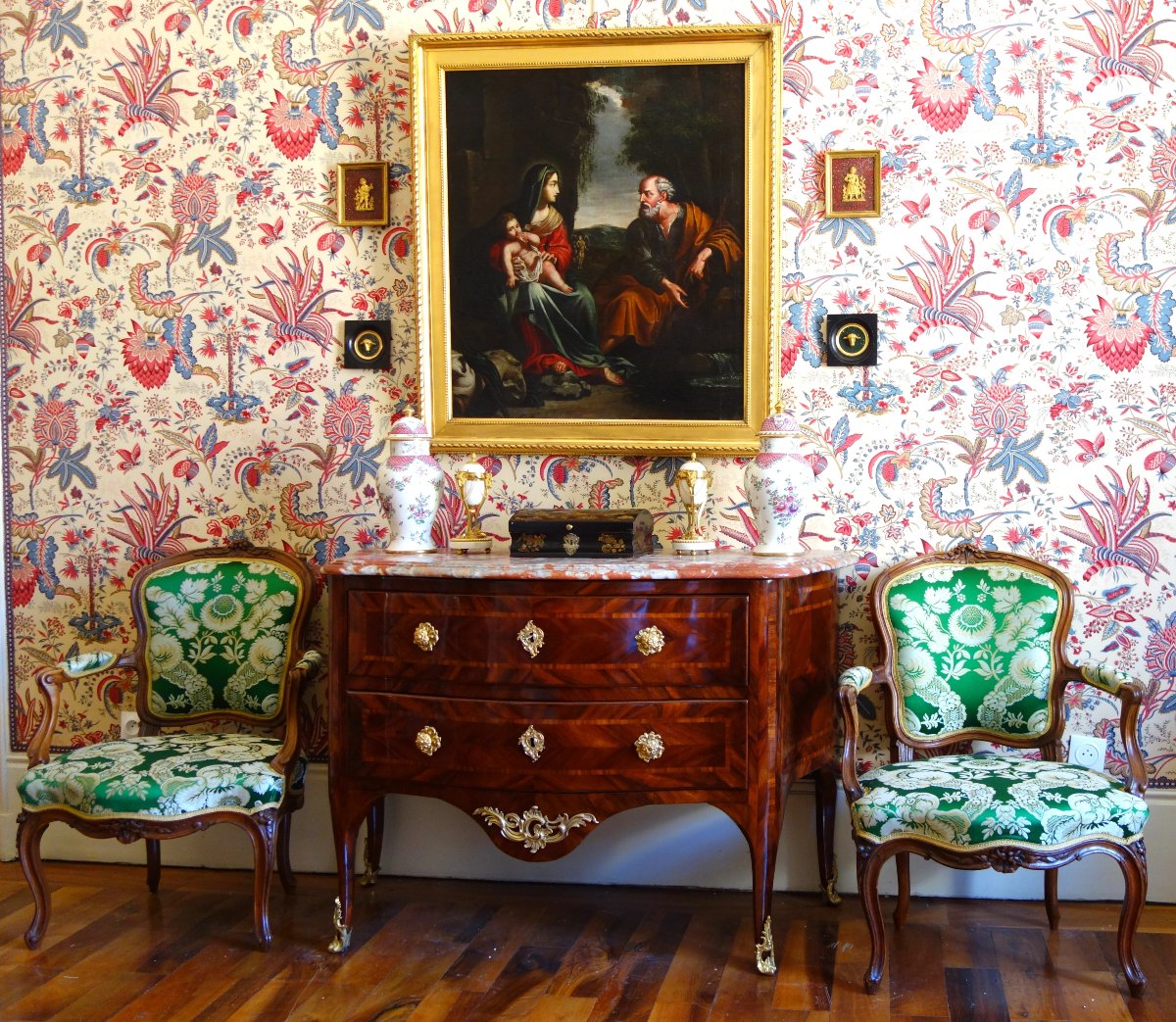 Martin Lacquer Wig Box - Japanese Lacquer Design - Louis XV Style-photo-7