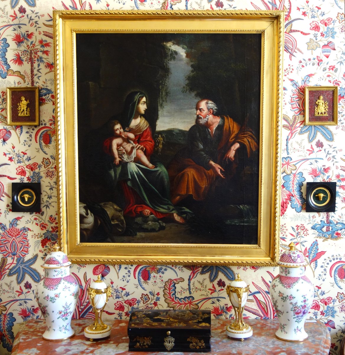 Martin Lacquer Wig Box - Japanese Lacquer Design - Louis XV Style-photo-8