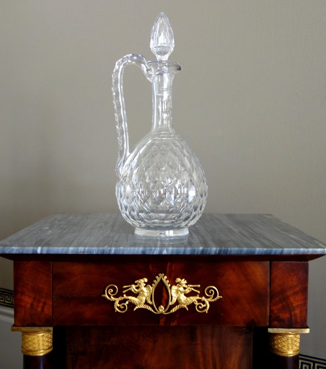 Baccarat Cut Crystal Water Jug, Juvisy Model (official Elysée Service) Label