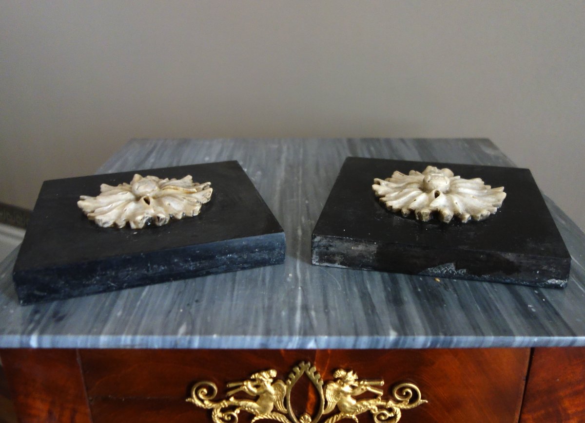 Pair Of Louis XVI-style Paperweights In White And Black Marble—early 19th Century-photo-5