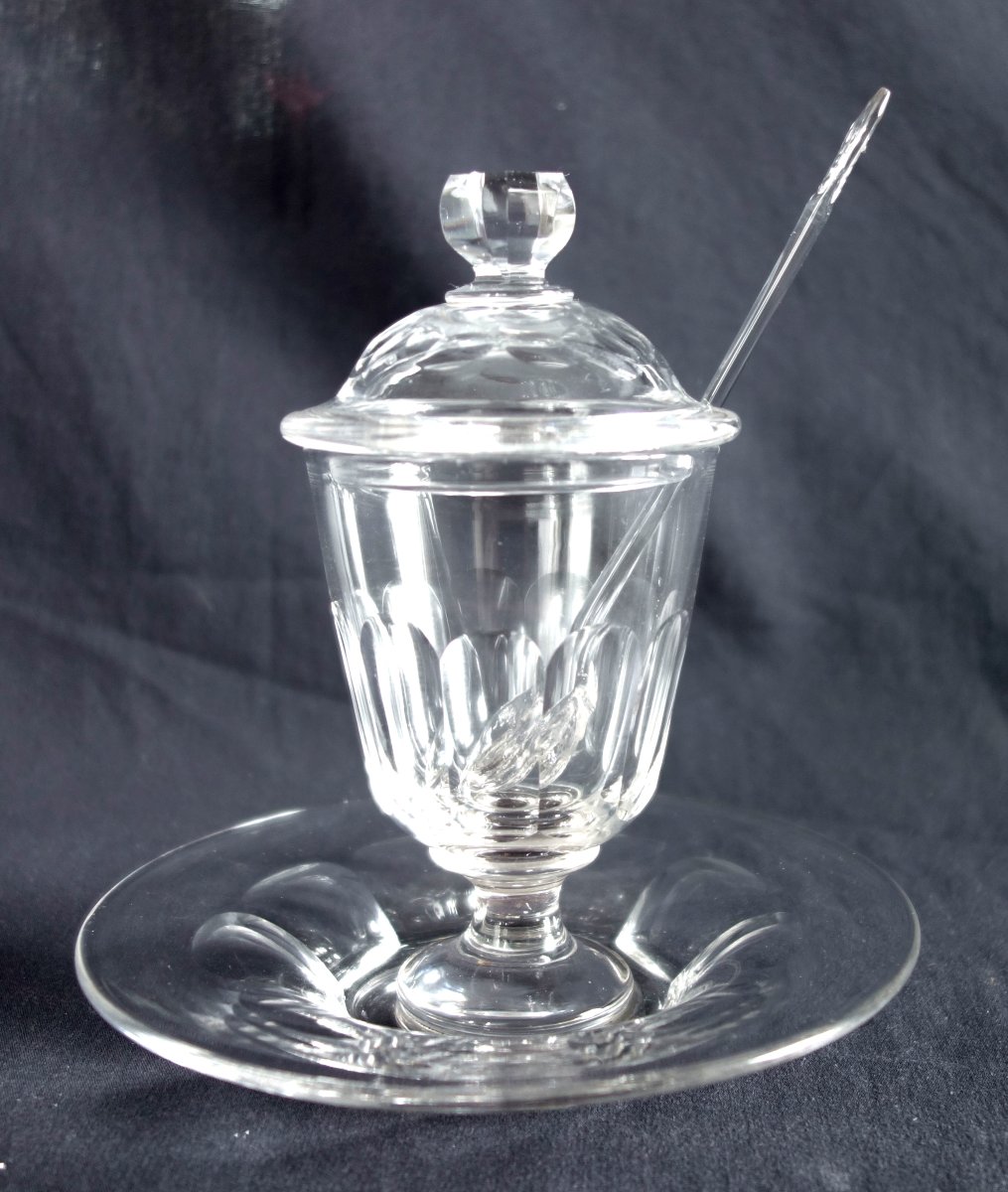 Baccarat - moutardier en cristal taillé-photo-1