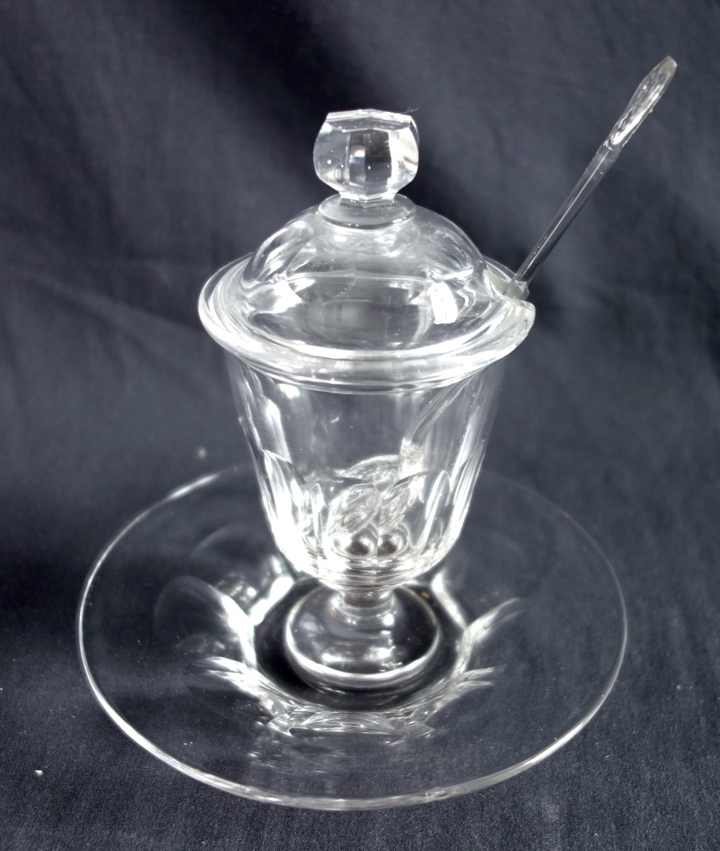Baccarat - moutardier en cristal taillé-photo-2
