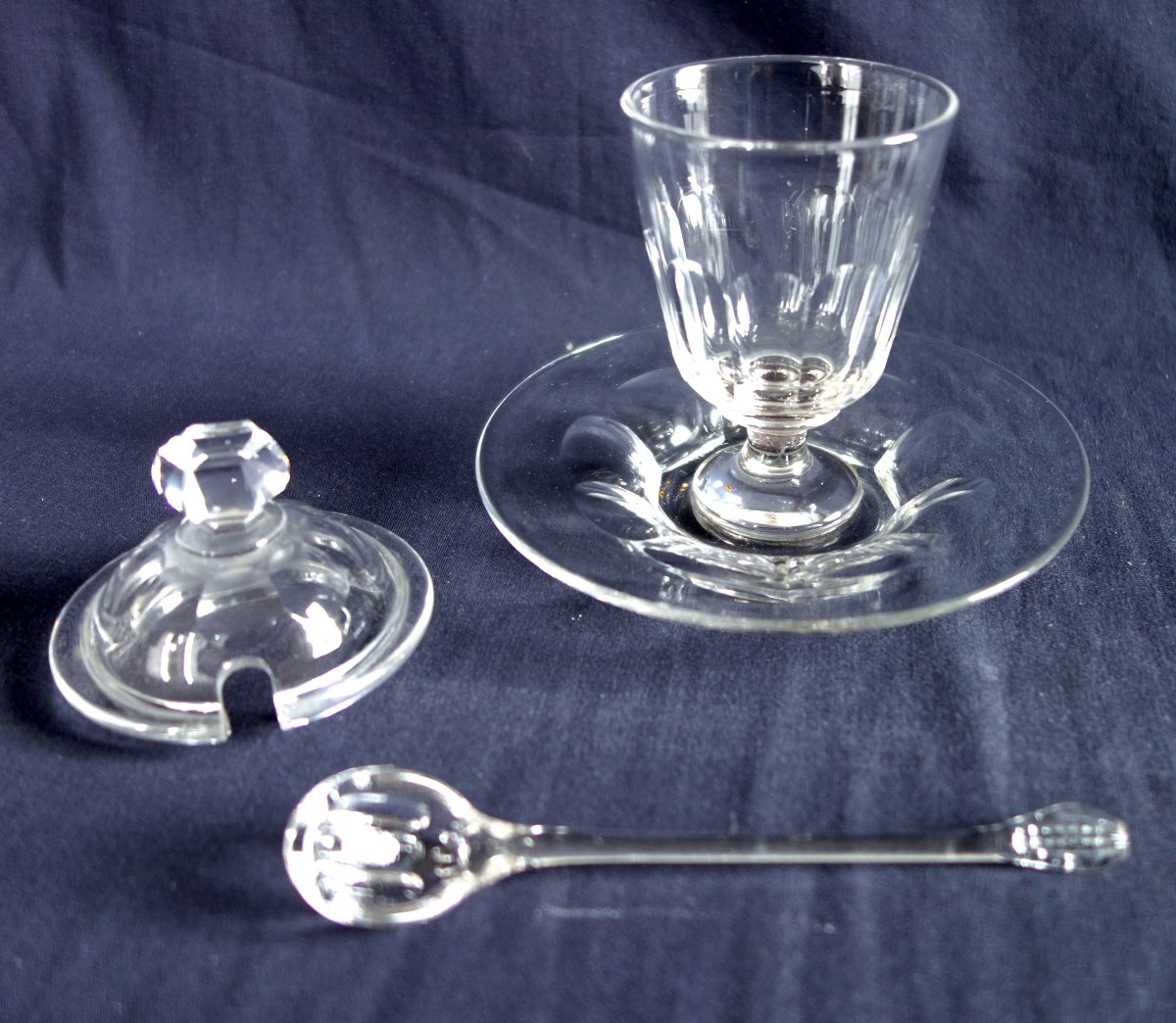 Baccarat - moutardier en cristal taillé-photo-4