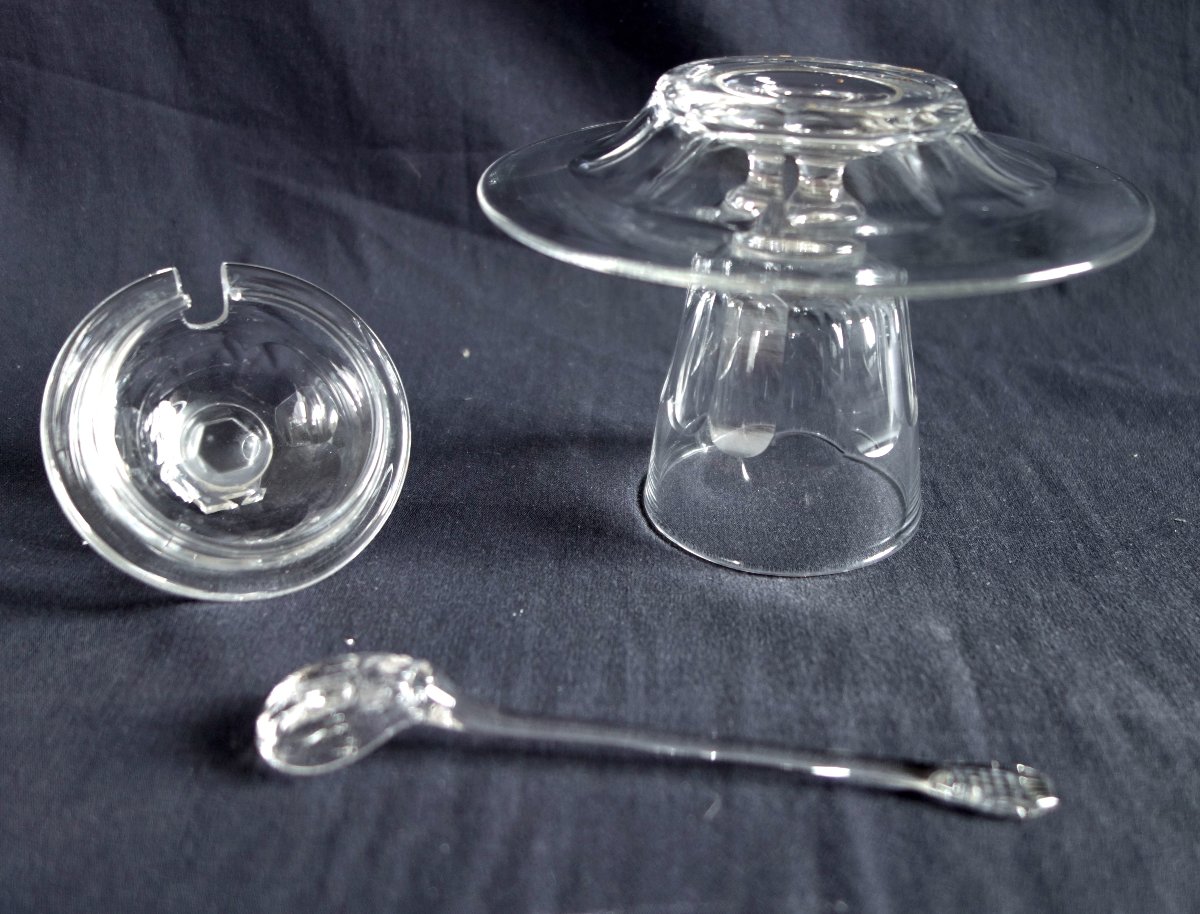 Baccarat - moutardier en cristal taillé-photo-5