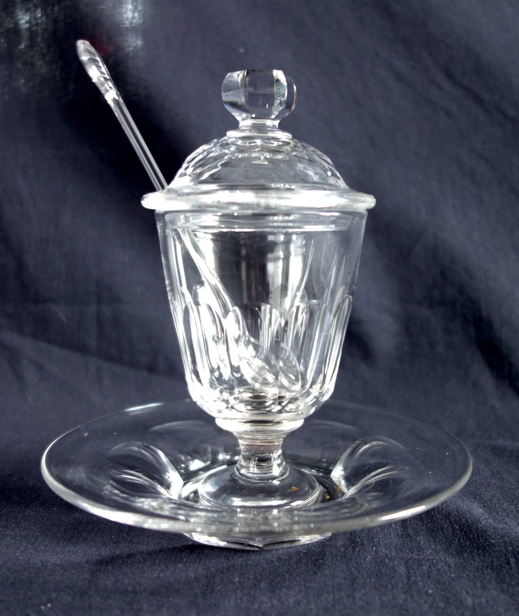 Baccarat - moutardier en cristal taillé-photo-6