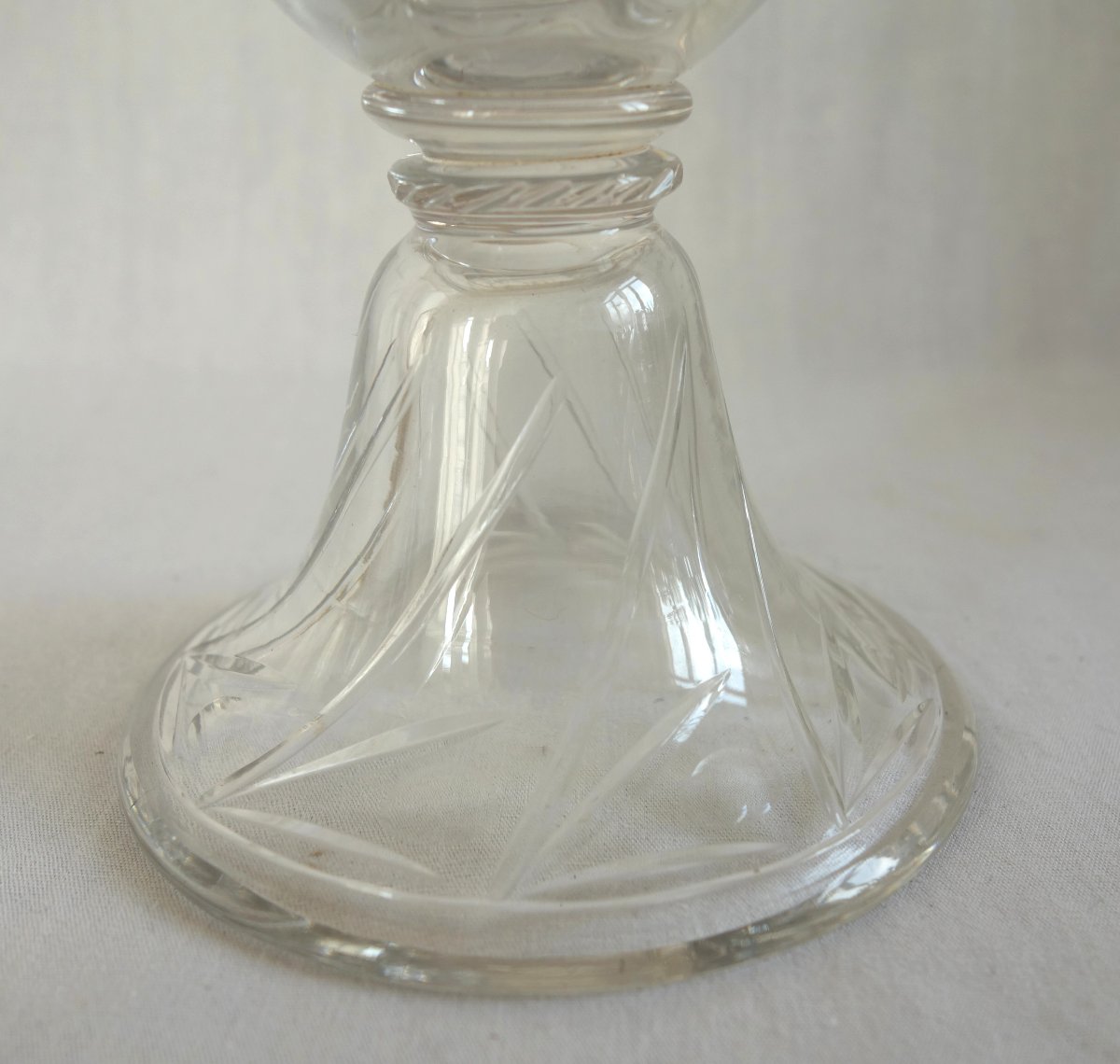 Couronne de Comte - Saint Louis suite de 6 verres à porto modèle Cluny gravé or-photo-4