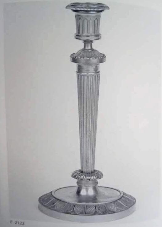Claude Galle Model Of Chateau Fontainebleau Pair Of Candlesticks Empire - Gilt Bronze Mercury-photo-5