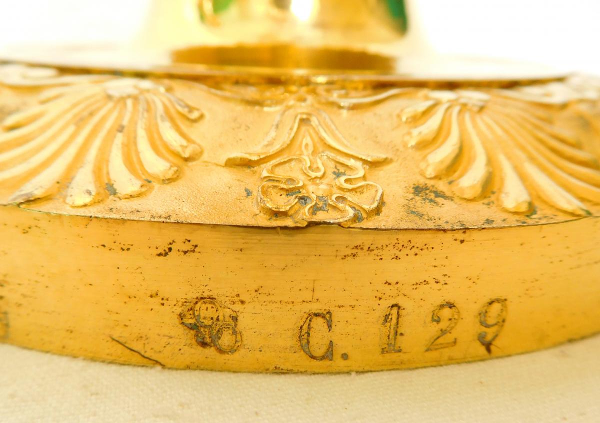 Claude Galle - Pair Of Empire Period Ormolu Candlesticks-photo-8