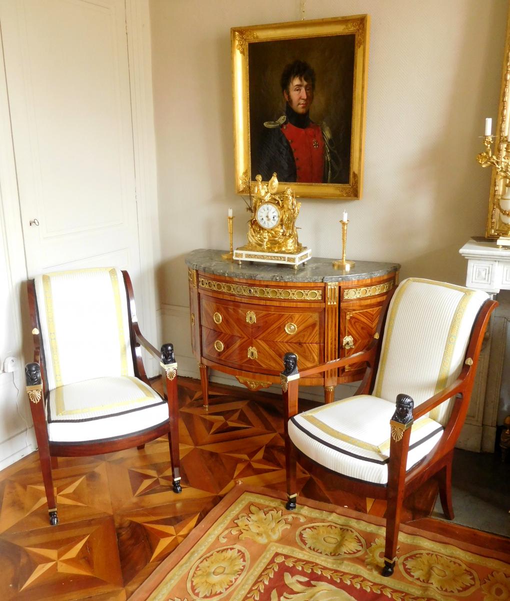 Attributed To Jacob, Pair Of Directoire Period Armchairs-photo-8