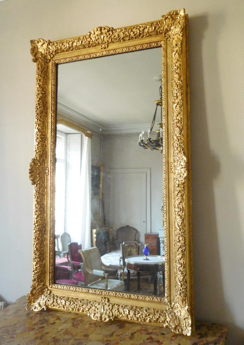  Louis XIV - Regence Style Gild Mirror - 160 X 96cm-photo-1