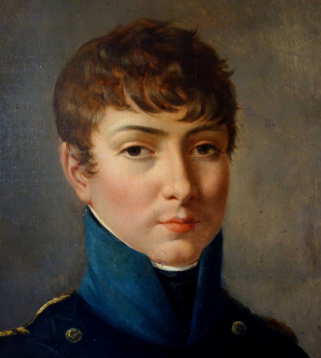 Portrait Of A Student From The Imperial High School Under The Empire, Hst Attributed To Van Gorp-photo-4