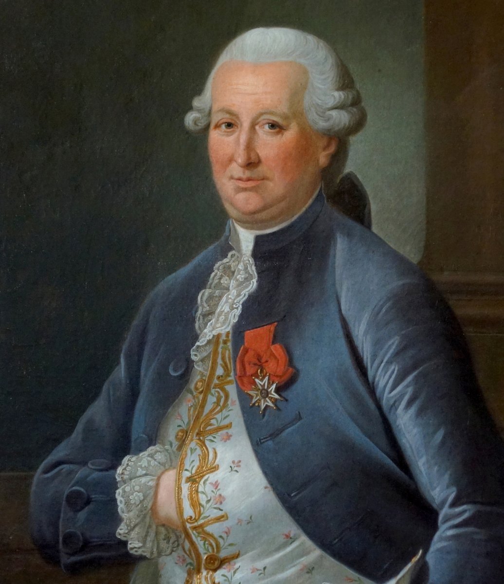 Grd Portrait De Gentilhomme d'époque Louis XVI Louis Béra Comte de Latran Hst 73 X91,5cm-photo-3