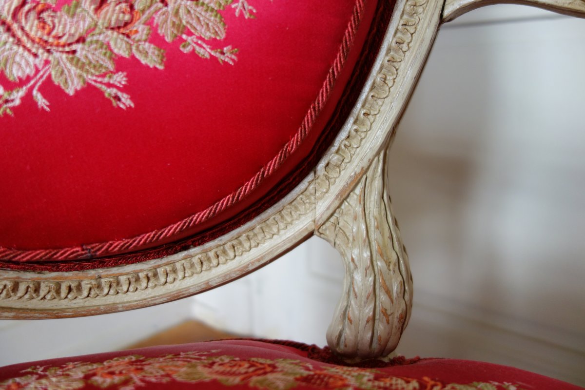 ND Delaisement : Paire De Luxueux Fauteuils Cabriolets d'époque Louis XVI - Estampille-photo-4