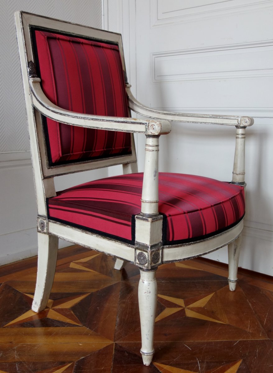 2 Empire Armchairs Coming From The Tuileries And Fontainebleau Palaces - Attributed To Jacob Desmalter-photo-3