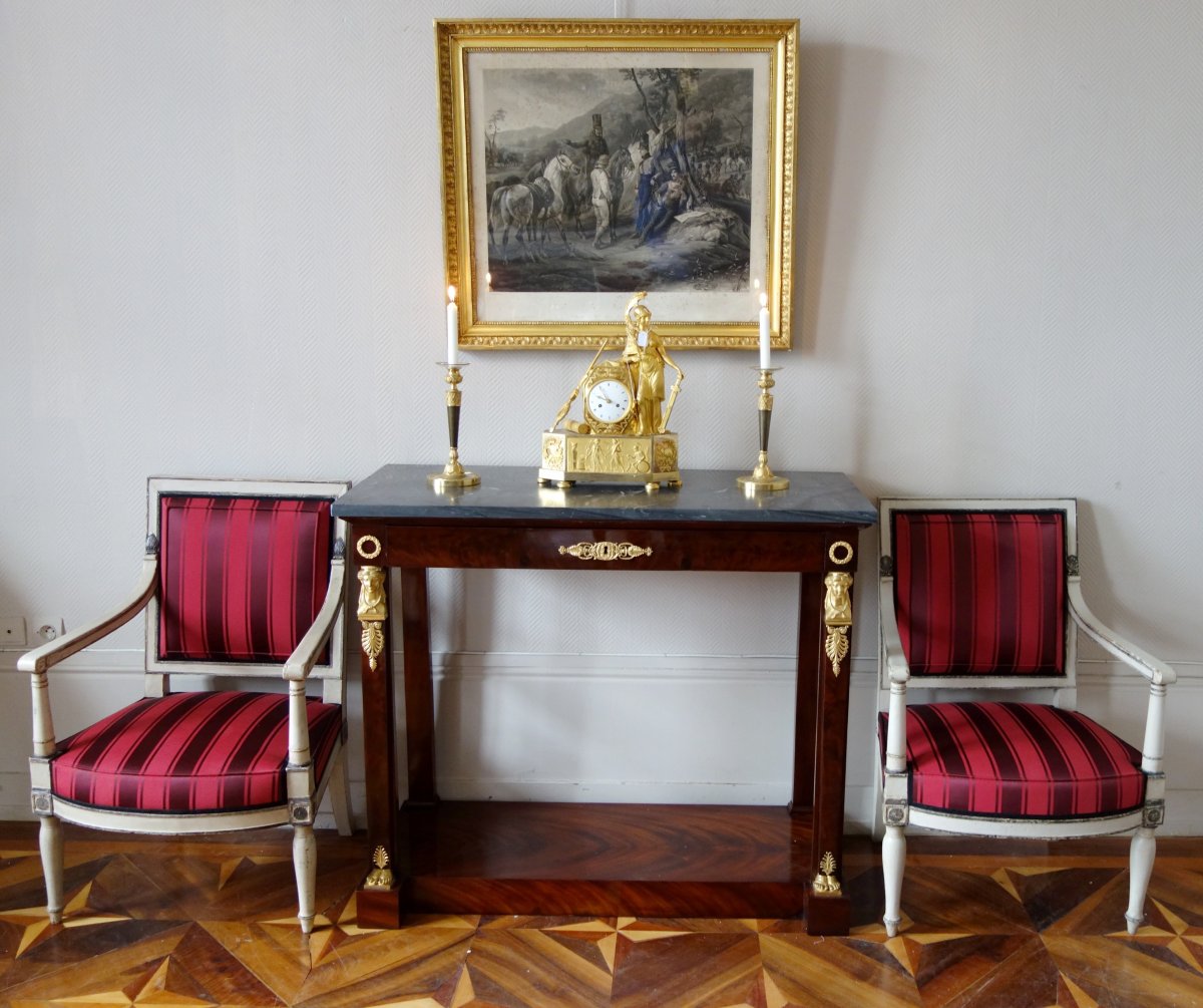 2 Empire Armchairs Coming From The Tuileries And Fontainebleau Palaces - Attributed To Jacob Desmalter-photo-8