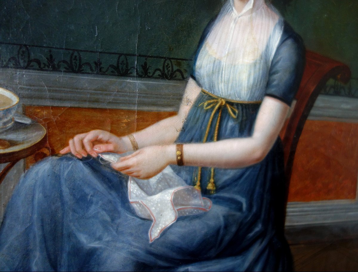 Henri-nicolas Van Gorp (attributed To) - The Chocolate Time, Interior Scene Under The Empire-photo-4