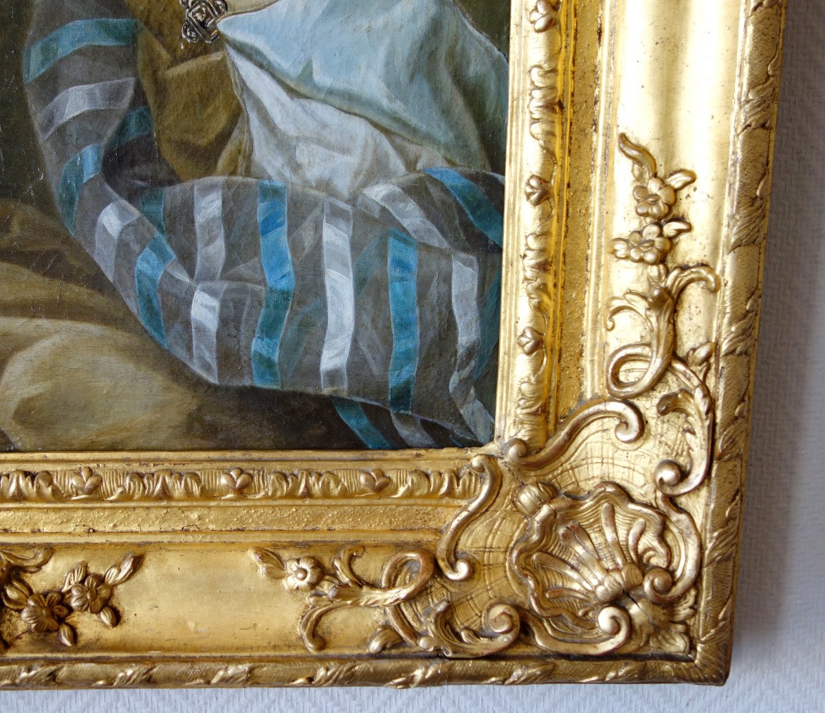 Ecole Française Du 18e Siècle, Entourage De Nattier - Portrait De Dame Dans Son Cadre d'Origine-photo-2