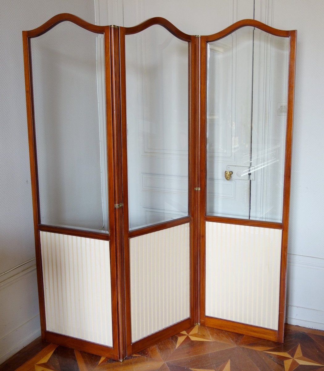 Directoire Screen In Mahogany Late 18th Or Early 19th Century