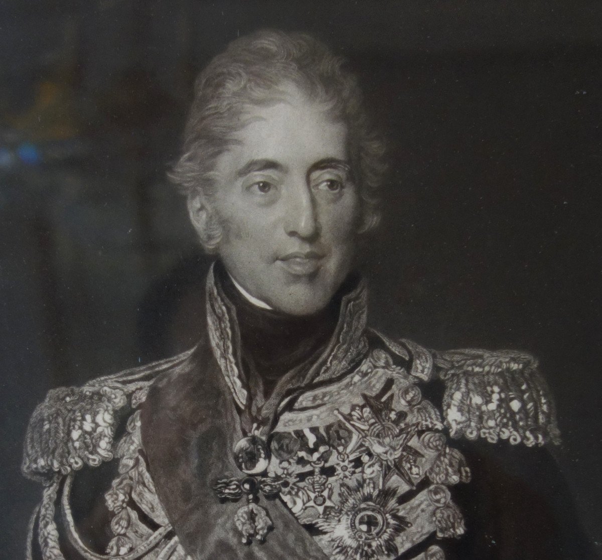 Large Royalist Engraving: Charles X King Of France In 1825 After Lawrence, 76.5 X 104 Cm-photo-3