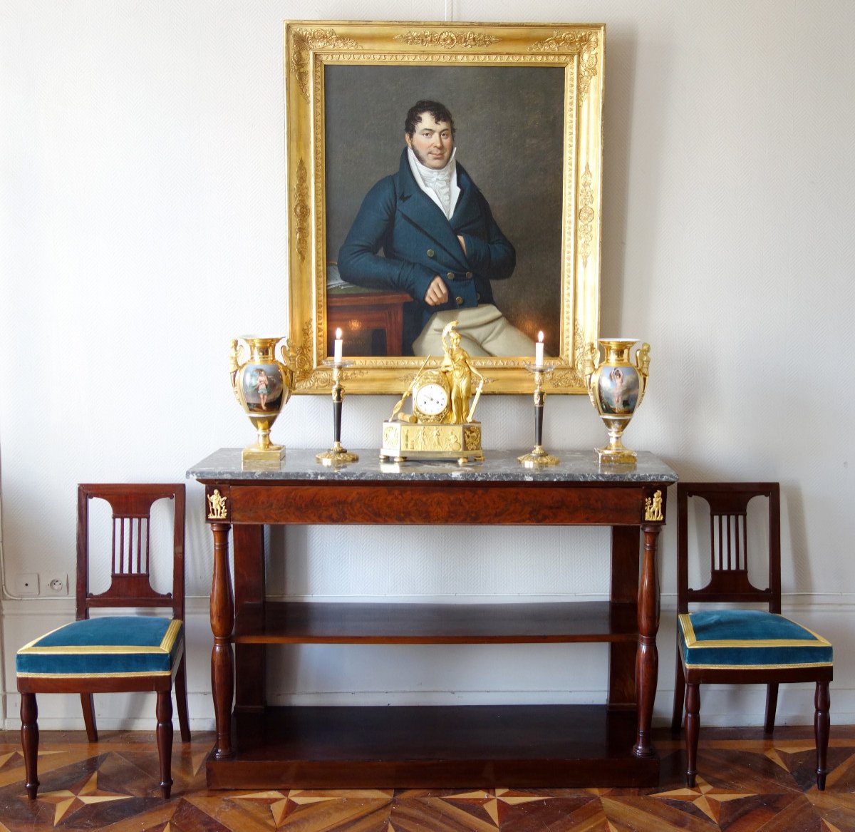 Claude Galle : Pair Of Empire Ormolu Candlesticks-photo-6