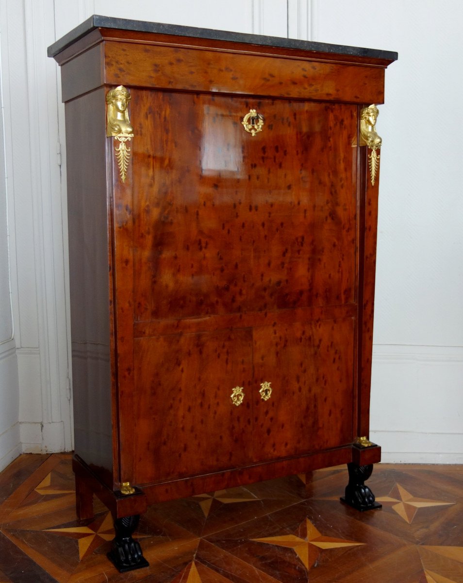 Consulate Mahogany Writing Desk And Commode, Early 19th Century Circa 1800-photo-5