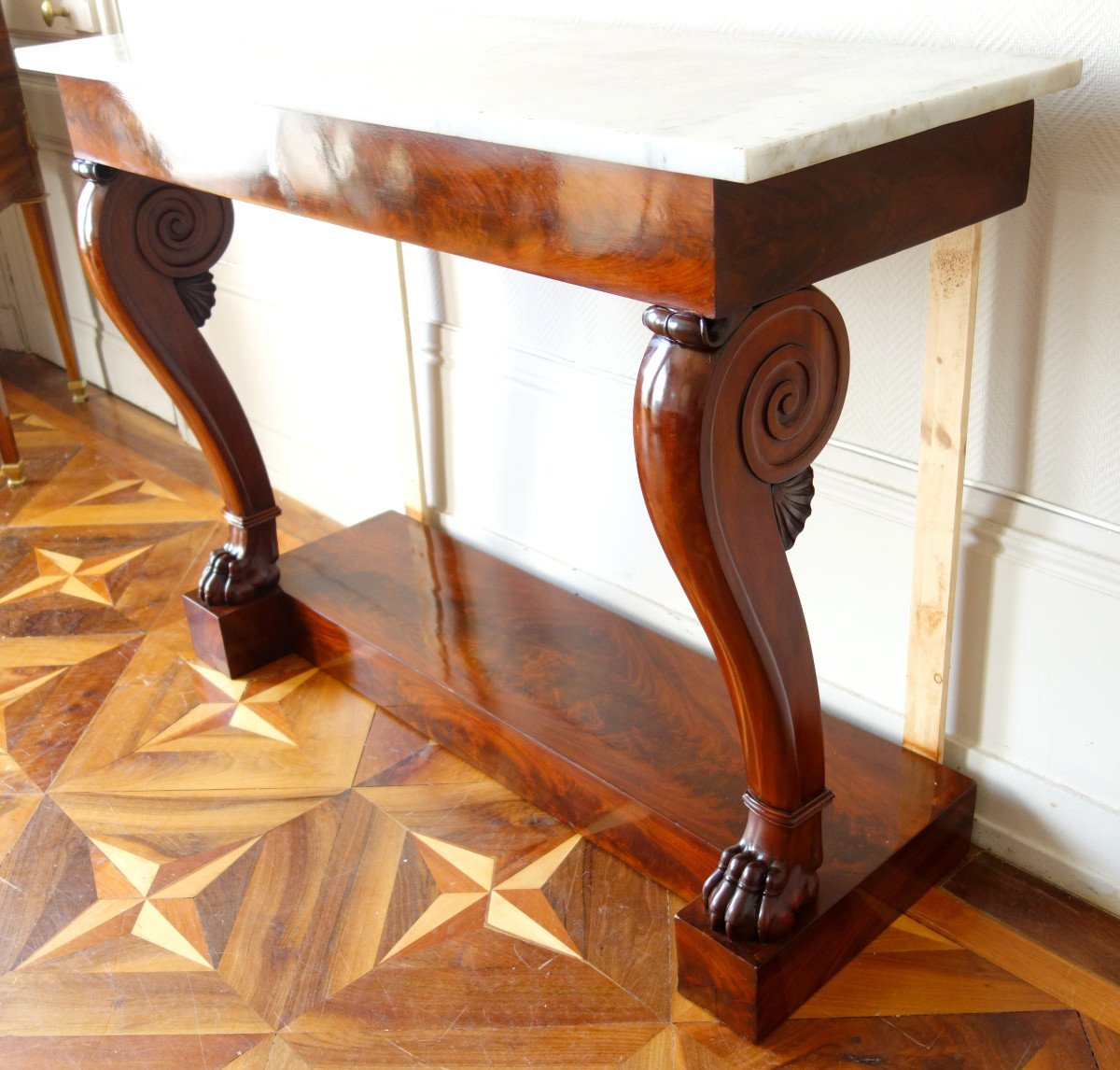 Empire Wall Console With Claw Feet In Mahogany Attributed To Louis Alexandre Bellangé-photo-4