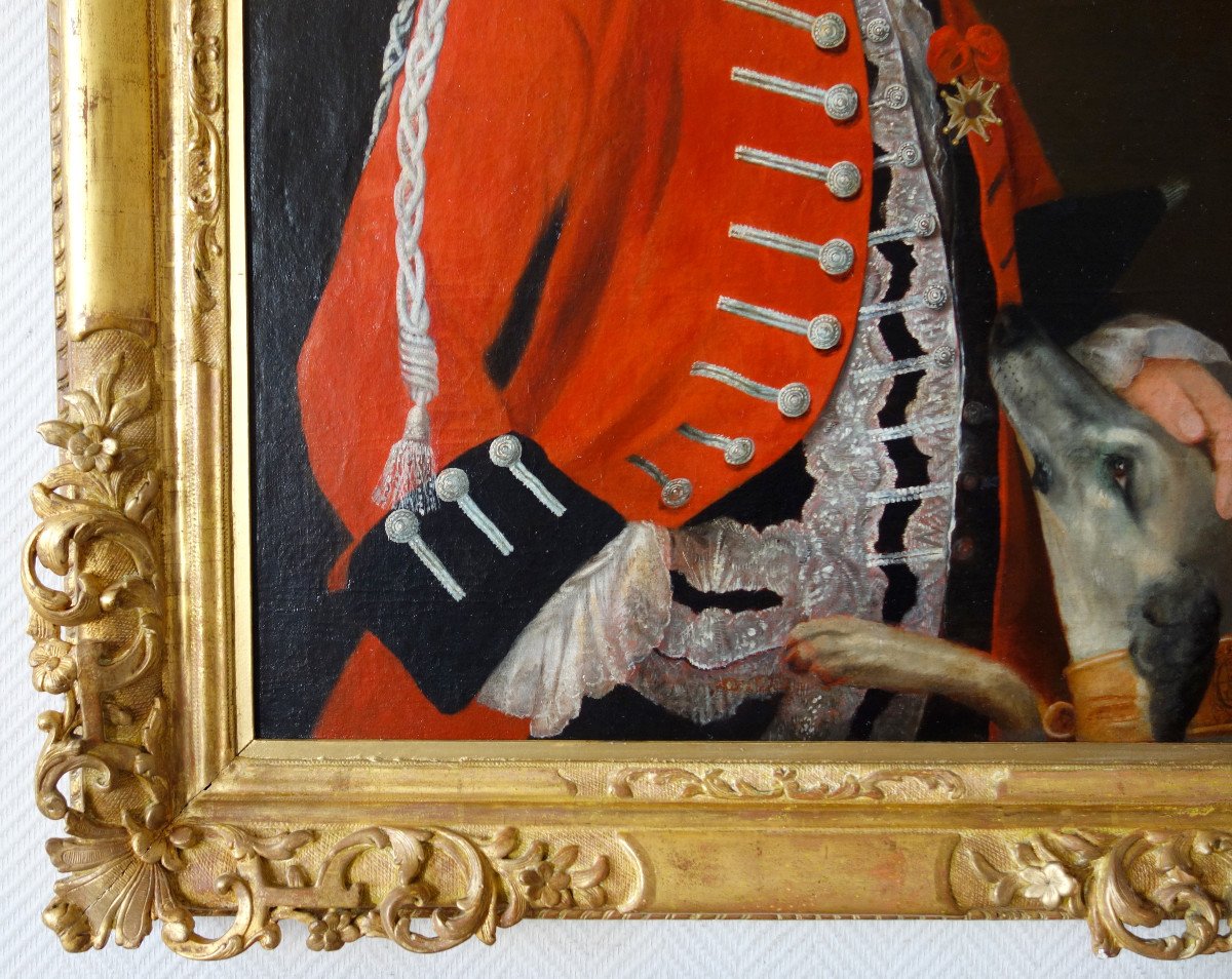 Portrait Of The Marquis De La Tour Du Pin, French Aristocrat, Knight Of Saint Louis - Circa 1750-photo-5
