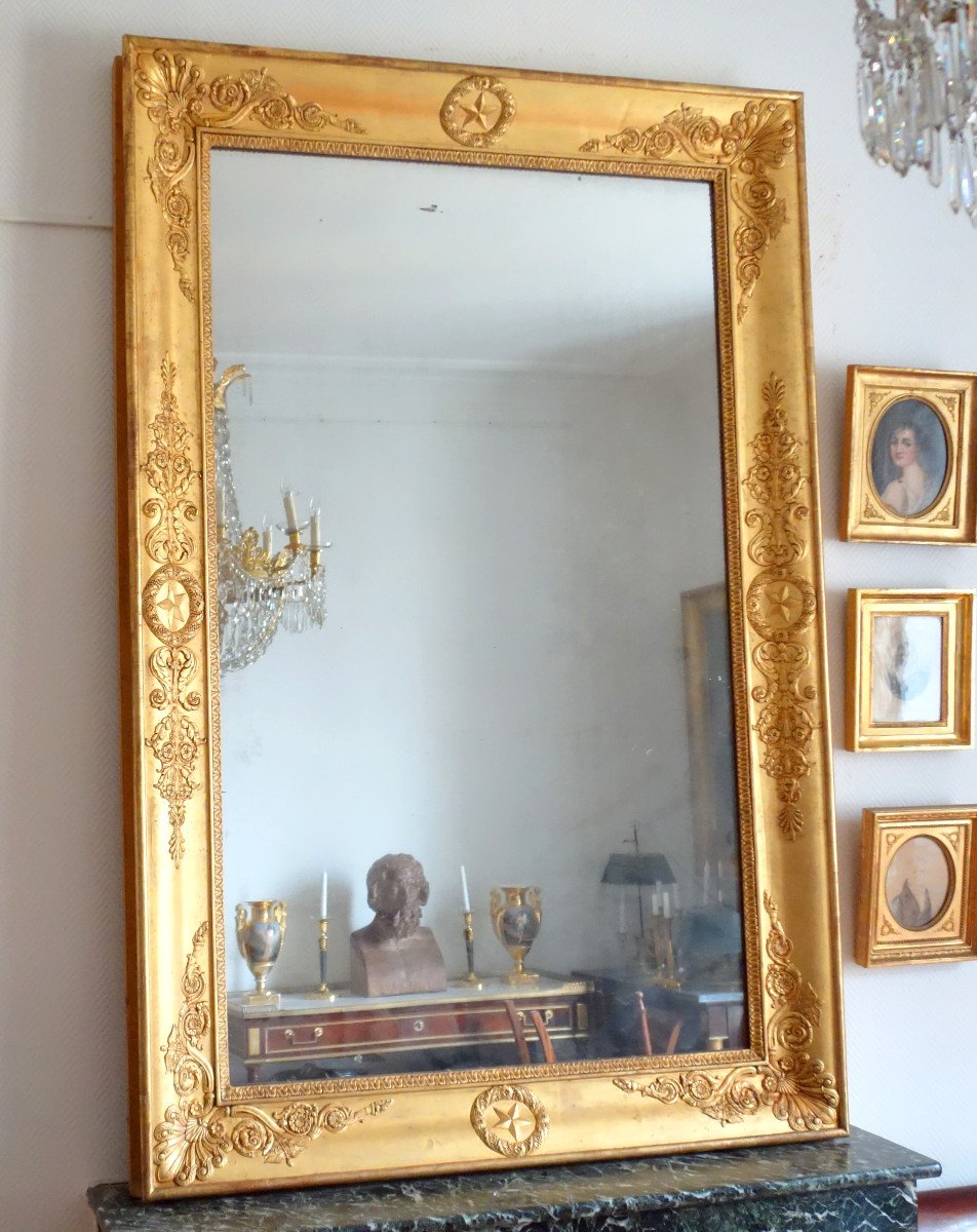 Spectacular Empire Mirror - Gilt Wood - 195x128cm-photo-4