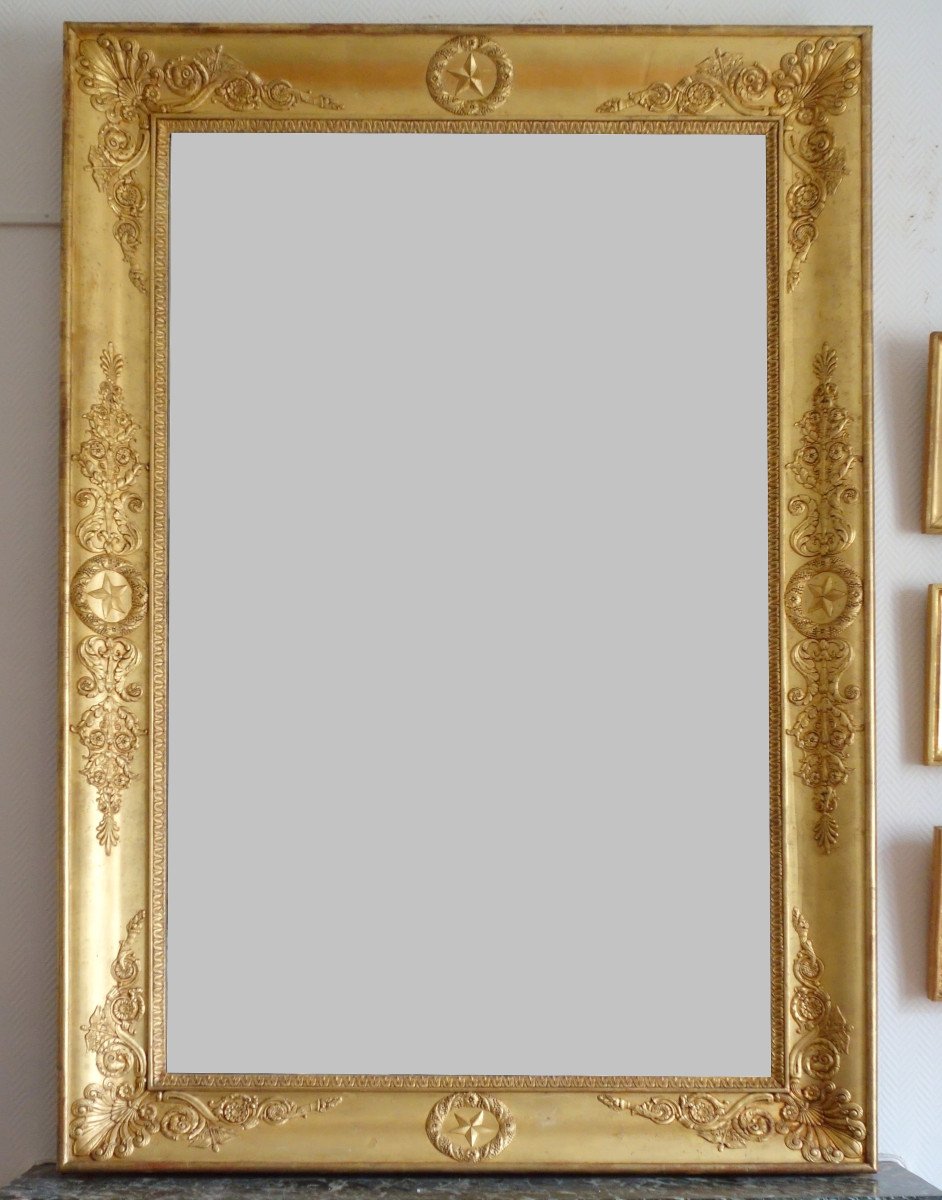 Spectacular Empire Mirror - Gilt Wood - 195x128cm