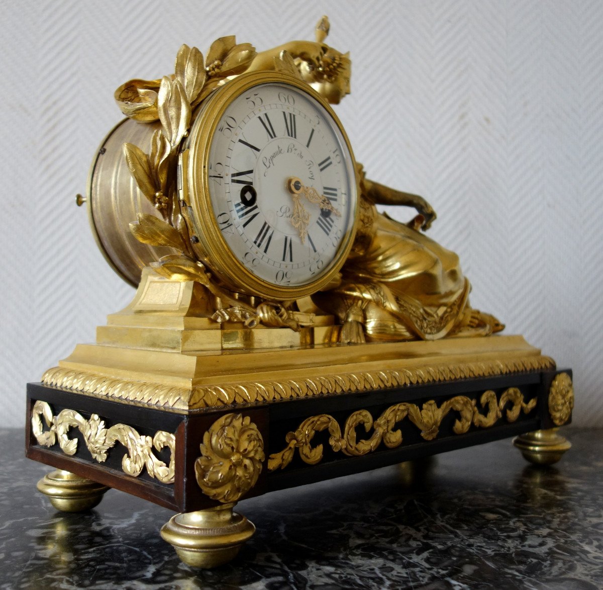 Lepeaute Horloger Du Roi - Greek Style Clock Under Study & Au Temps - Louis XV Period - Ca 1770-photo-4