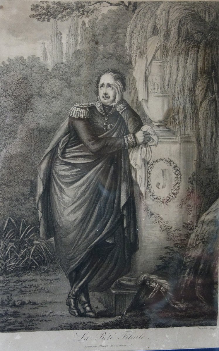 Le Prince Eugène De Beauharnais Pleurant Josephine, La Piété Familiale - Gravure Empire-photo-4