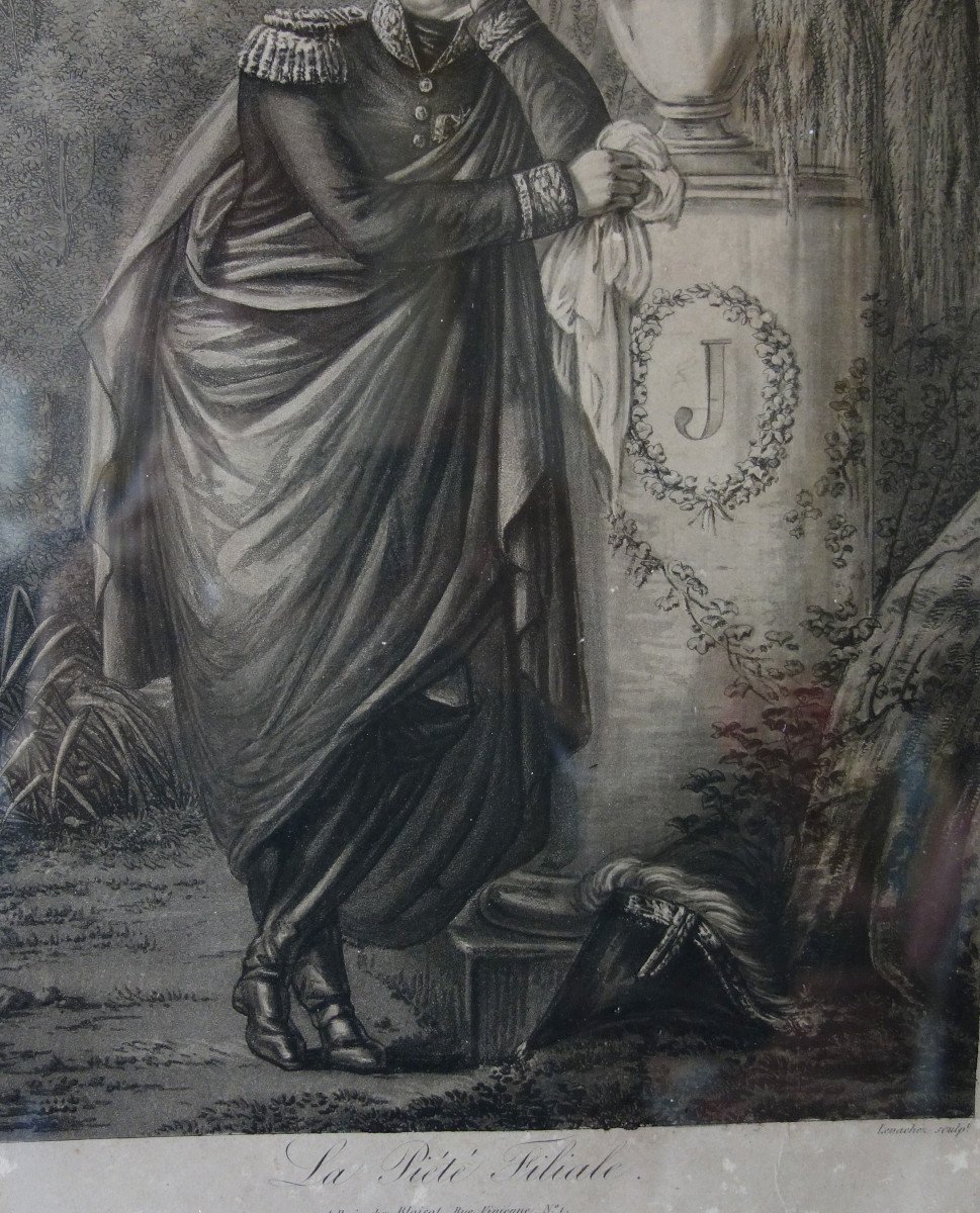 Prince Eugène De Beauharnais Weeping Josephine, Family Piety - Empire Engraving-photo-3