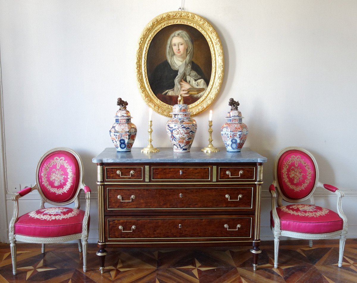18th Century French School, Portrait Of Princess Marie Victoire Of Savoy - Carignan Hst-photo-5