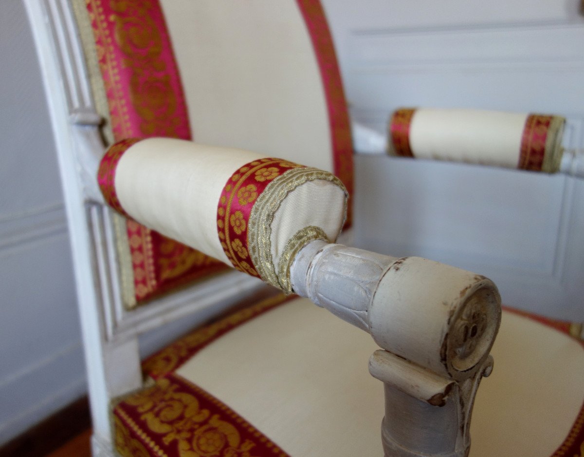 Pair Of Empire Armchairs Stamped Jacob Desmalter - Prince Of Lorraine Marks-photo-4