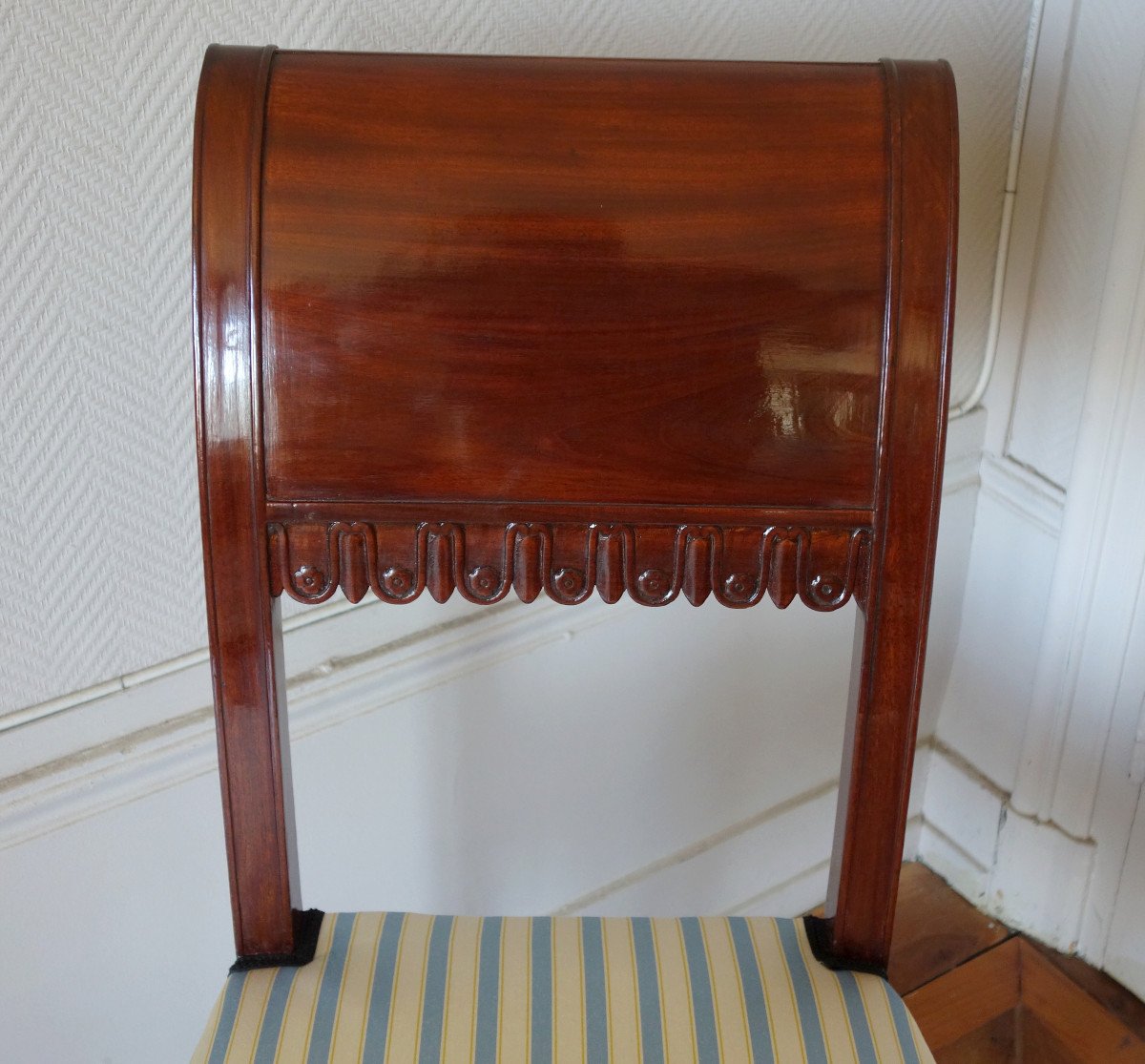 Pair Of Mahogany Chairs Attributed To Jacob, Late 18th Century-photo-3