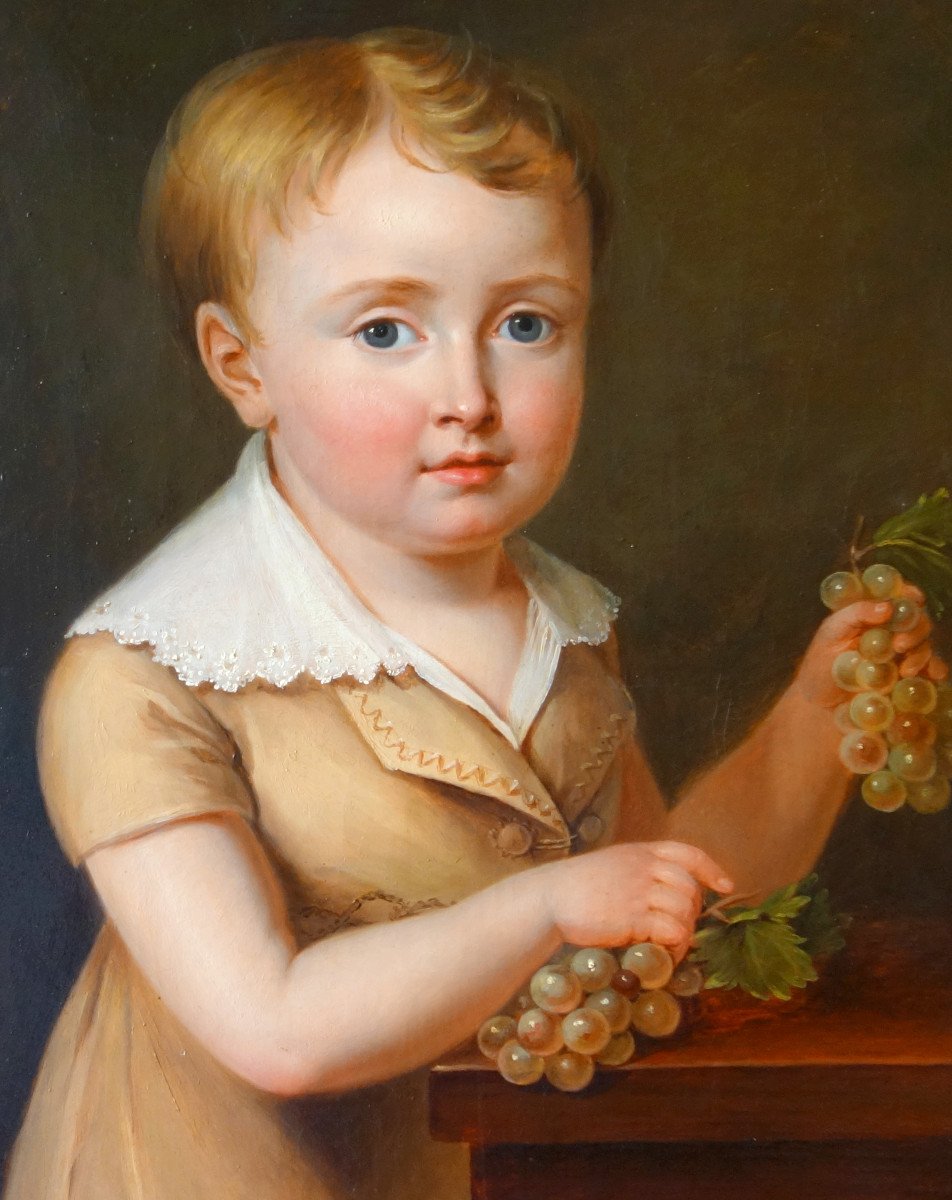 Jeanne-Elisabeth Chaudet (attribué à) : Portrait d'Enfant d'époque Empire - Alphonse Giroux-photo-3