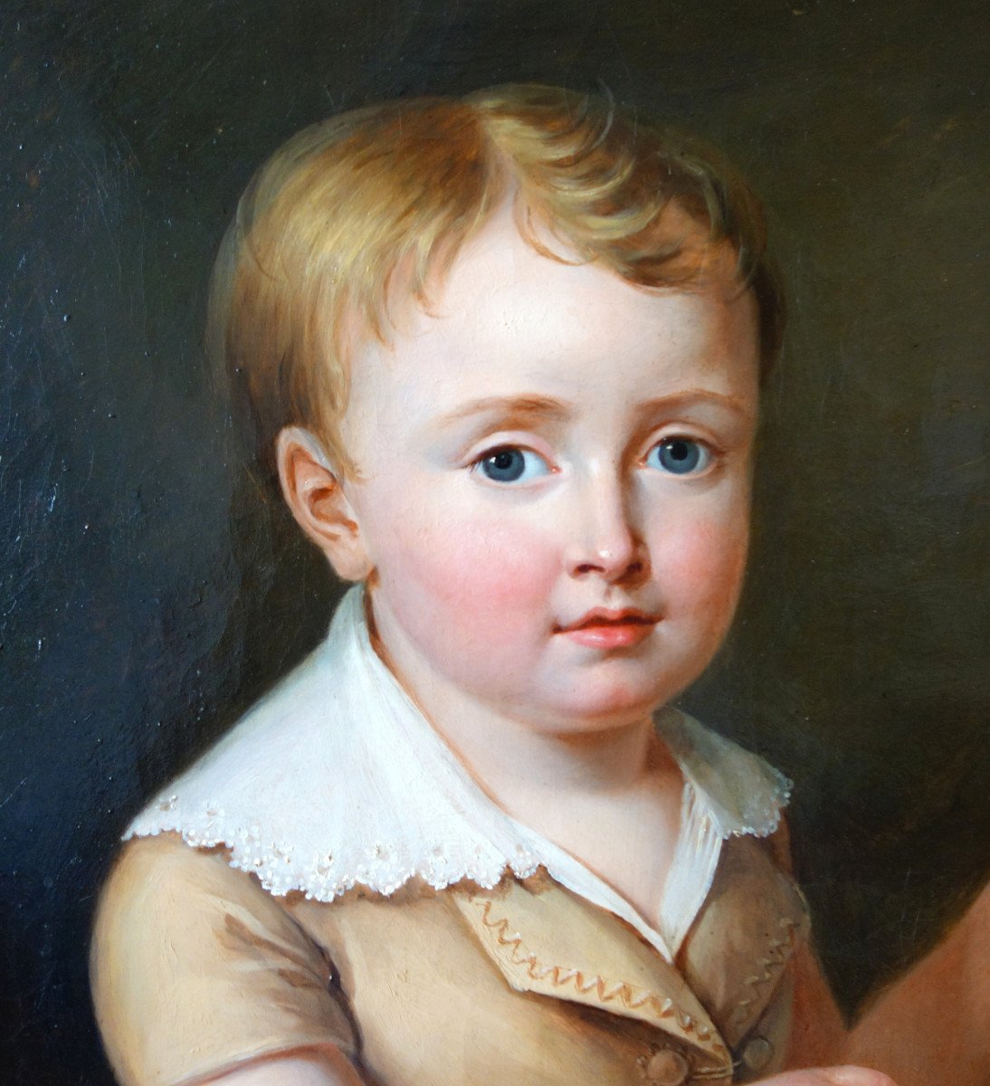Jeanne-Elisabeth Chaudet (attribué à) : Portrait d'Enfant d'époque Empire - Alphonse Giroux-photo-1