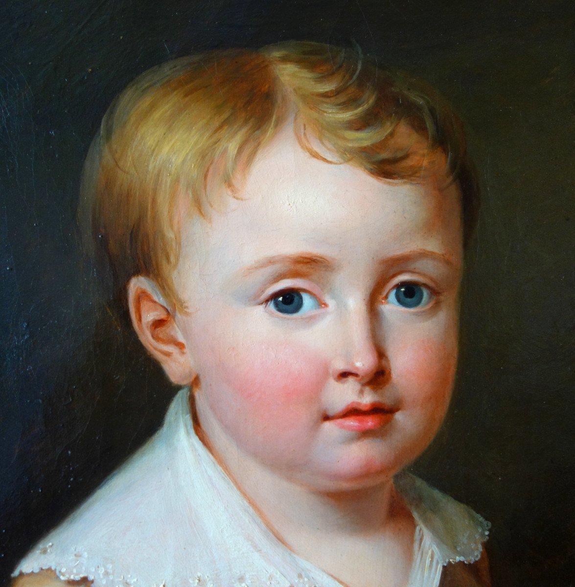 Jeanne-Elisabeth Chaudet (attribué à) : Portrait d'Enfant d'époque Empire - Alphonse Giroux-photo-2