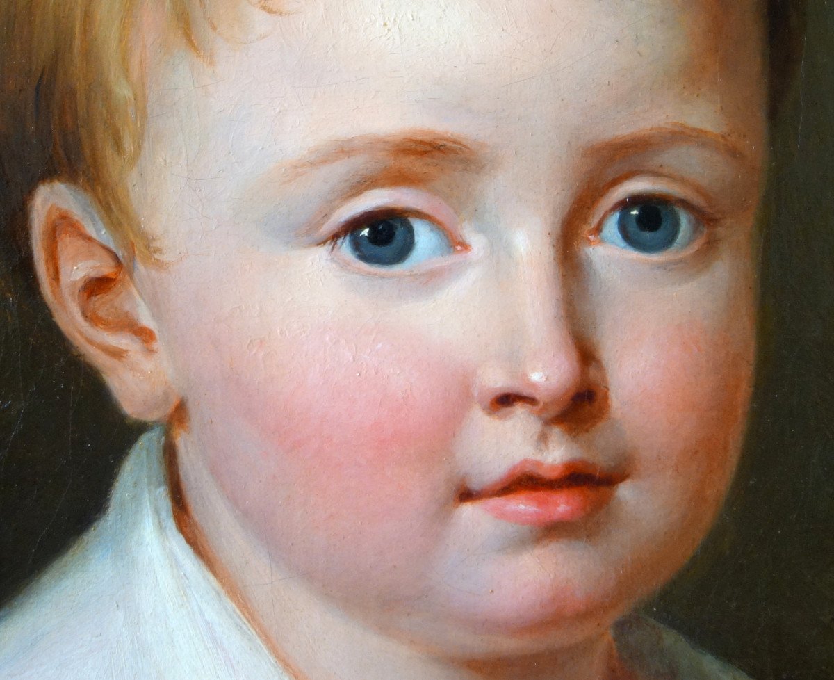 Jeanne-Elisabeth Chaudet (attribué à) : Portrait d'Enfant d'époque Empire - Alphonse Giroux-photo-3