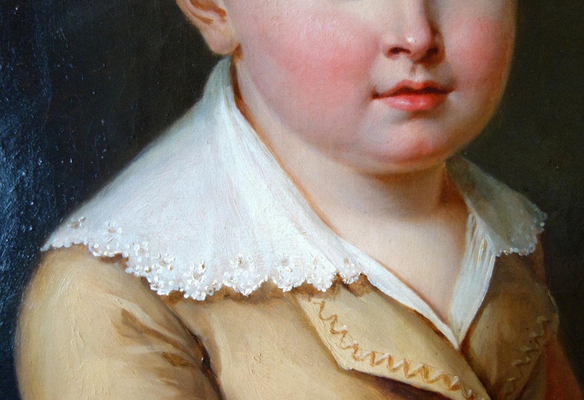 Jeanne-Elisabeth Chaudet (attribué à) : Portrait d'Enfant d'époque Empire - Alphonse Giroux-photo-5