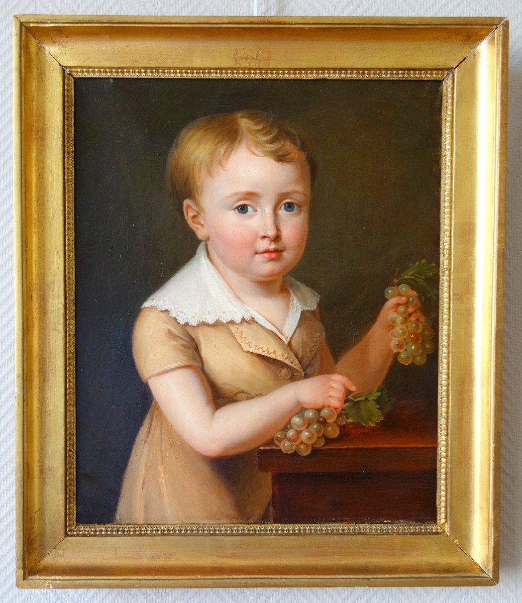 Jeanne-Elisabeth Chaudet (attribué à) : Portrait d'Enfant d'époque Empire - Alphonse Giroux
