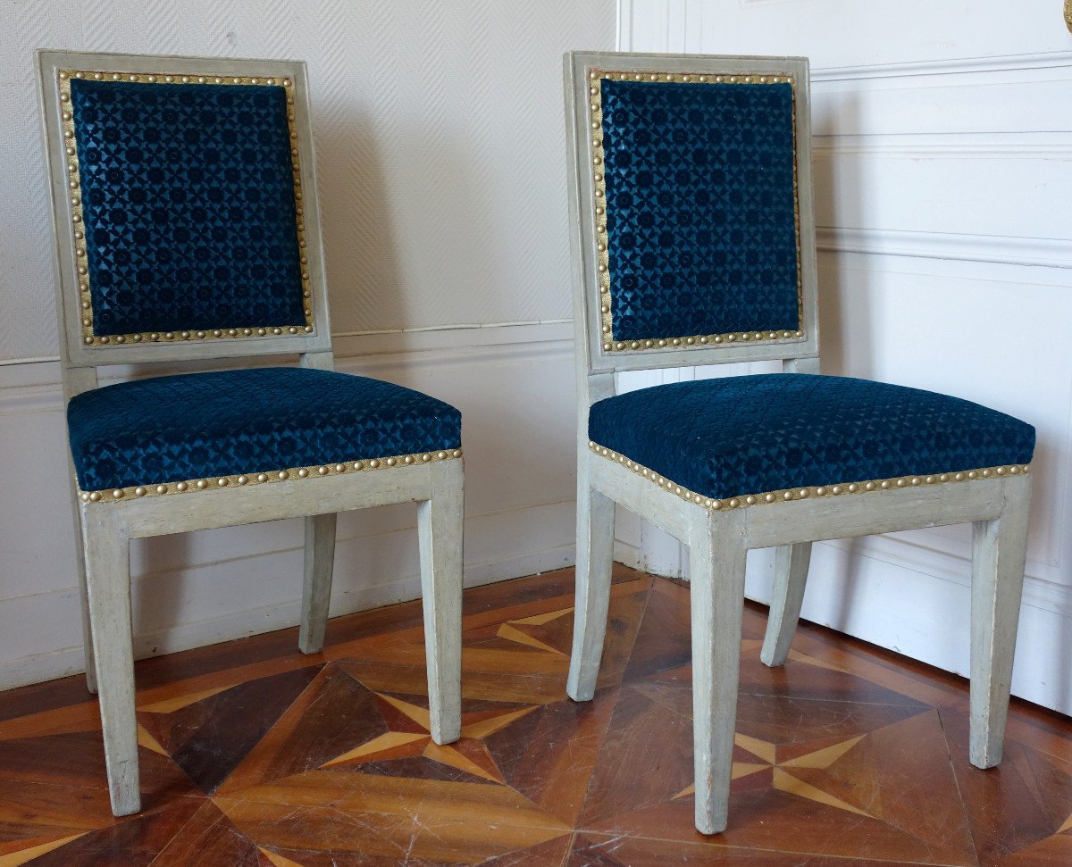 Jacob Frères, Tuileries Palace: Pair Of Consulate Period Chairs-photo-2