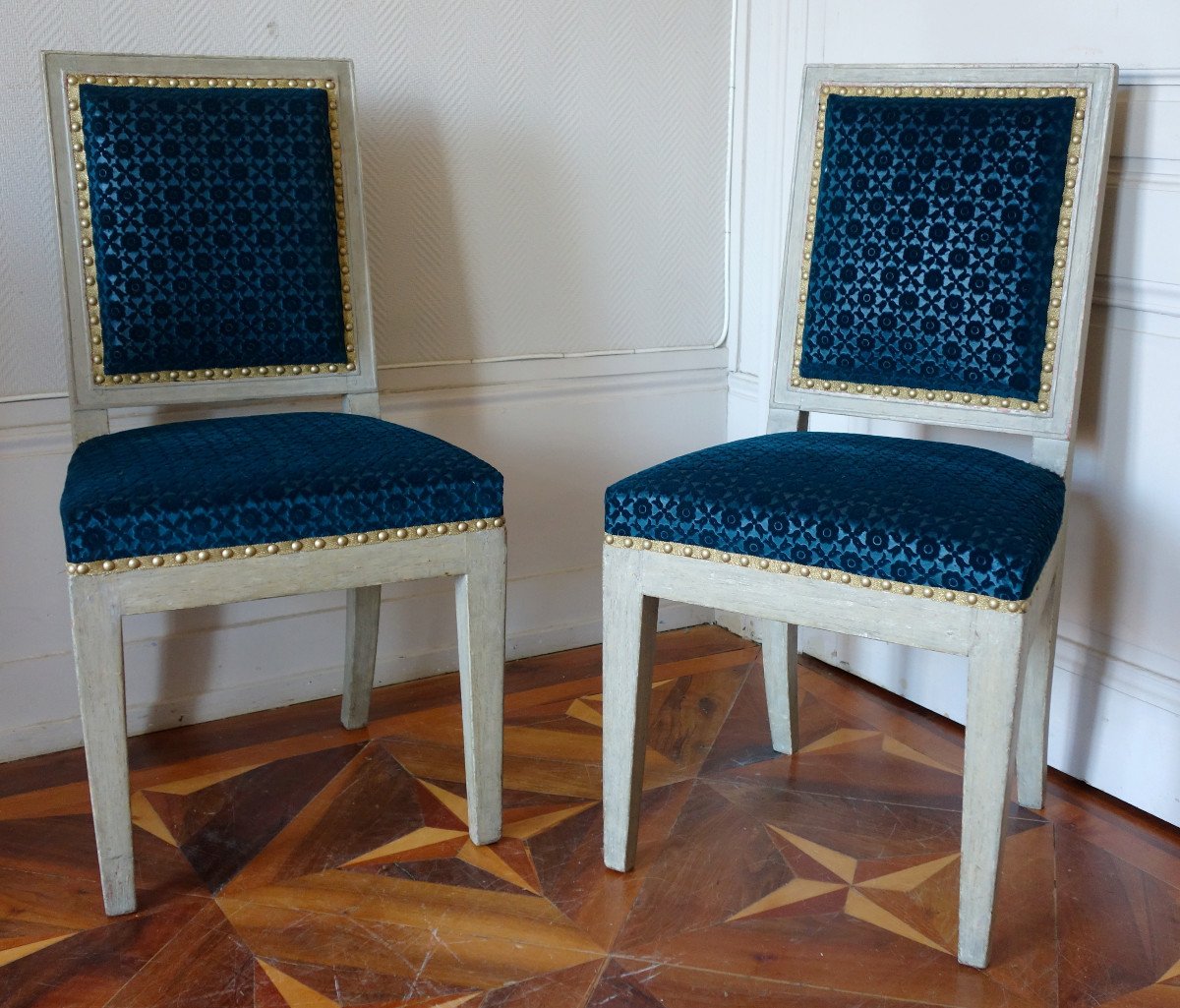Jacob Frères, Tuileries Palace: Pair Of Consulate Period Chairs